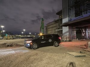 Patrol Vehicle at a Construction Site